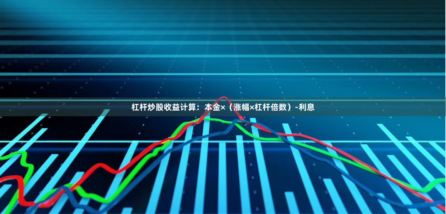 杠杆炒股收益计算：本金×（涨幅×杠杆倍数）-利息
